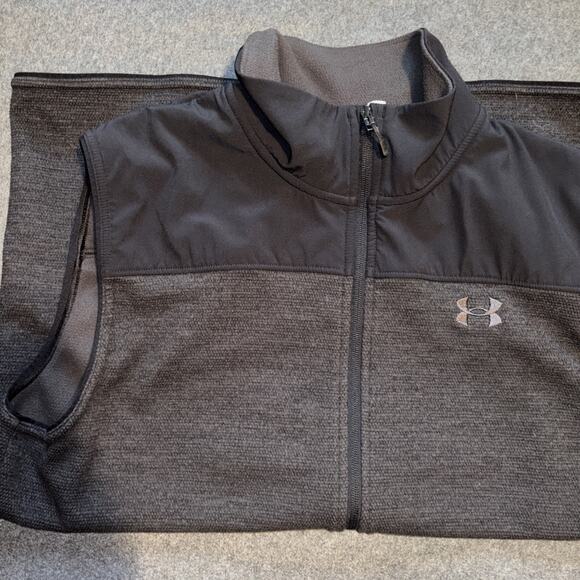 Under Armour Men's XL Gorpcore Specialist Zip Black And Gray Vest - Picture 7 of 7